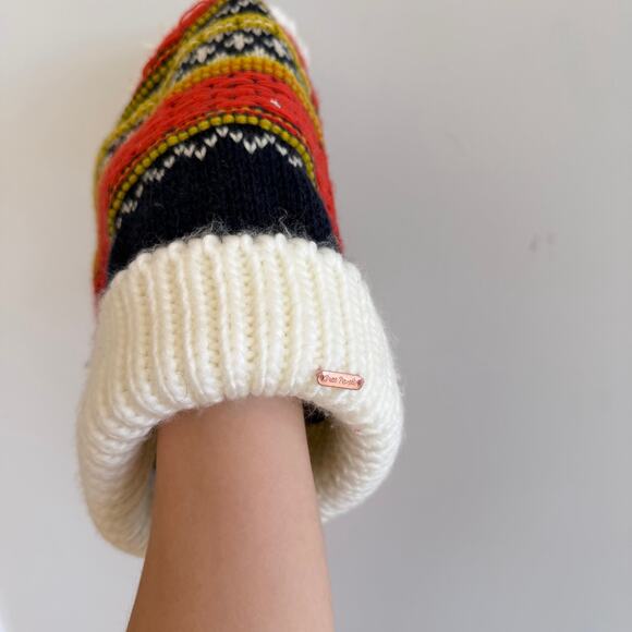 Free People Snowbound Fairisle Beanie Pom Pom Winter Hat Multicolor One Size main image 5